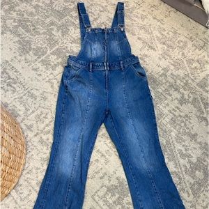 FREE PEOPLE SLIM BOOTCUT OVERALL SZ LG